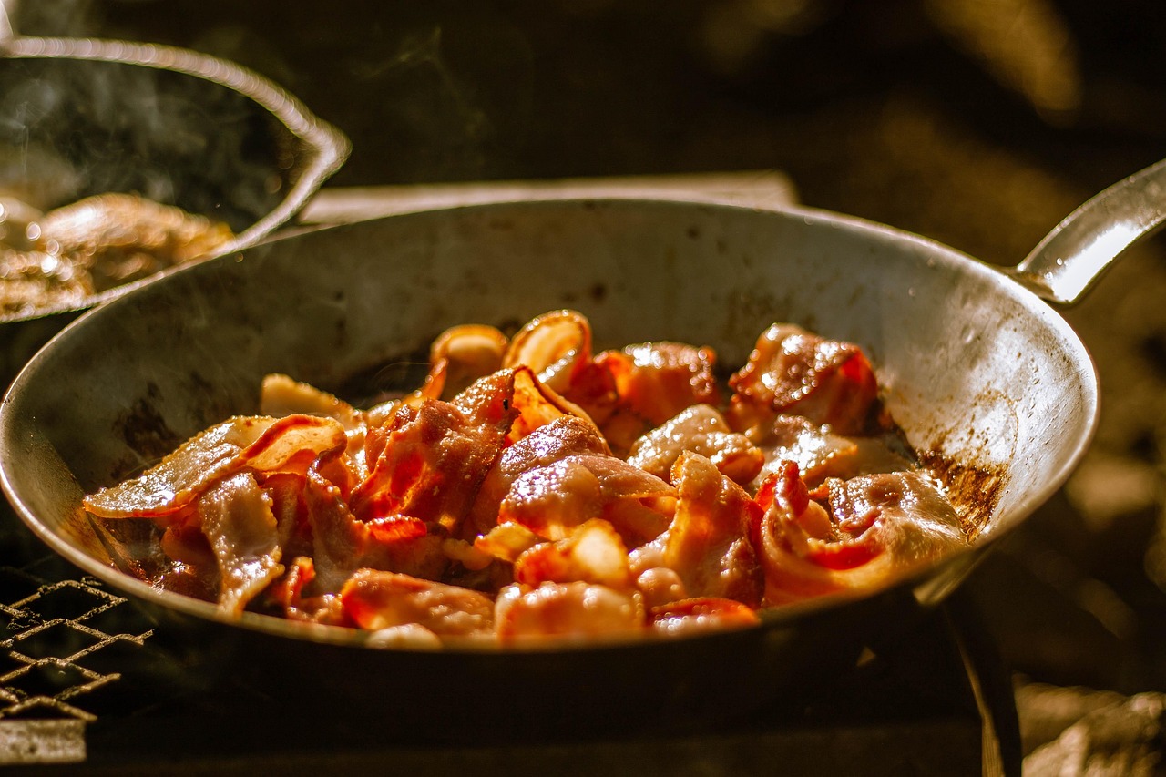 Cast iron skillet on stovetop