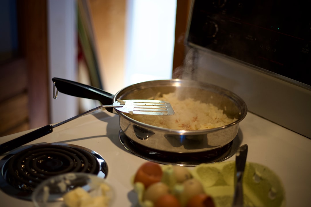 Stainless steel pan with sauce deglazing
