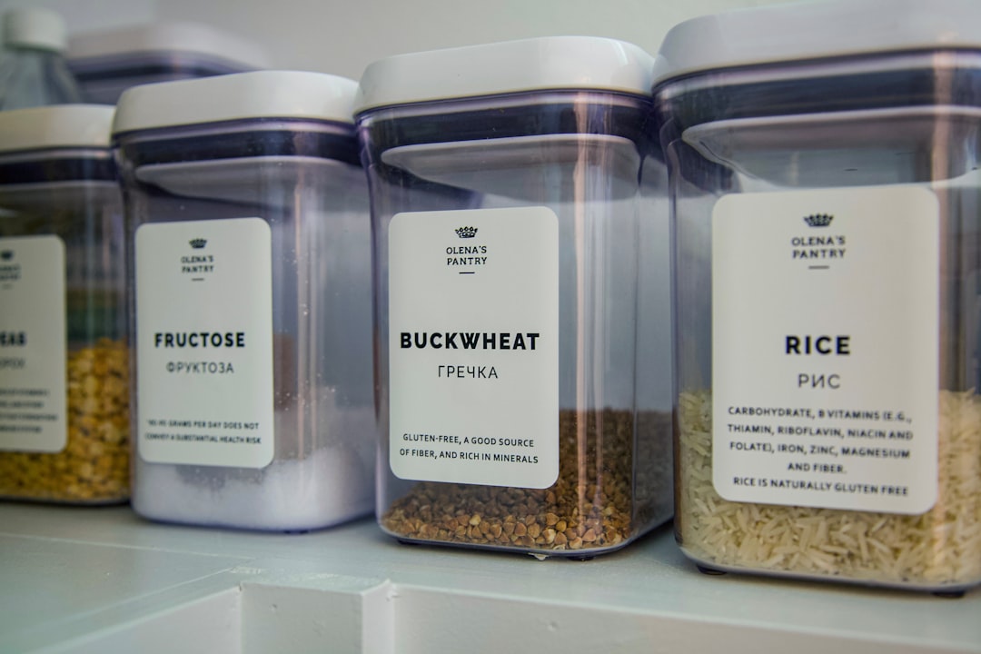 Organized pantry with containers