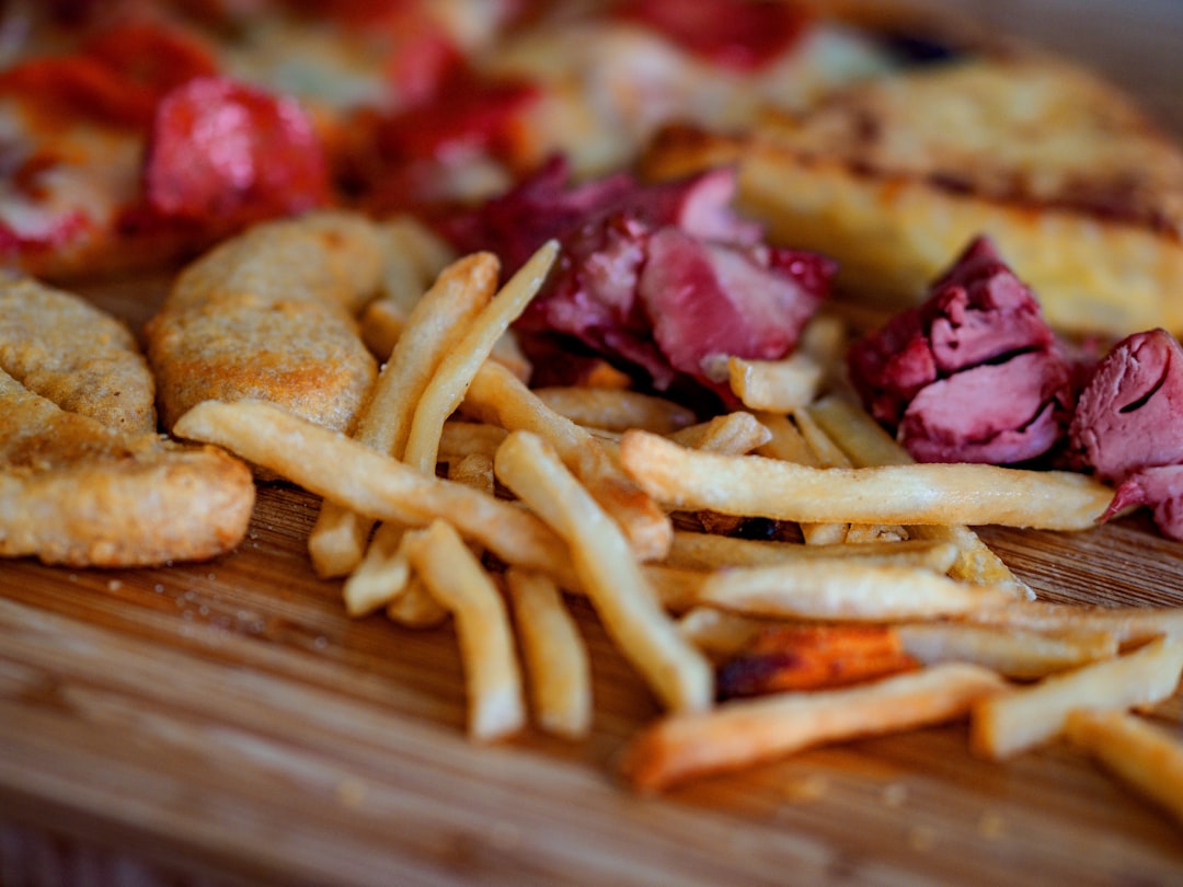 Crispy air fryer food close up