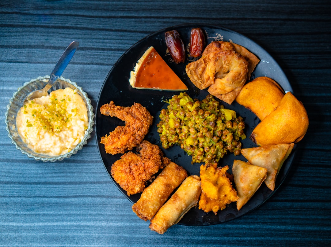 Air fried food platter with crispy results