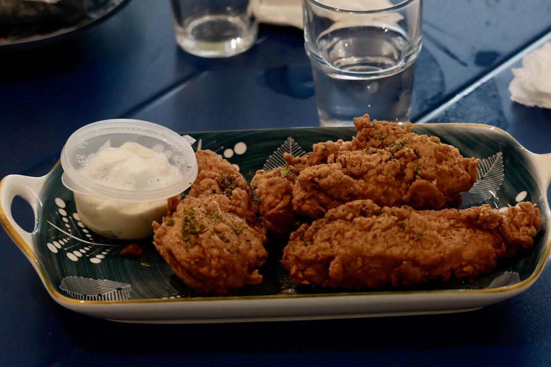Crispy chicken tenders golden brown