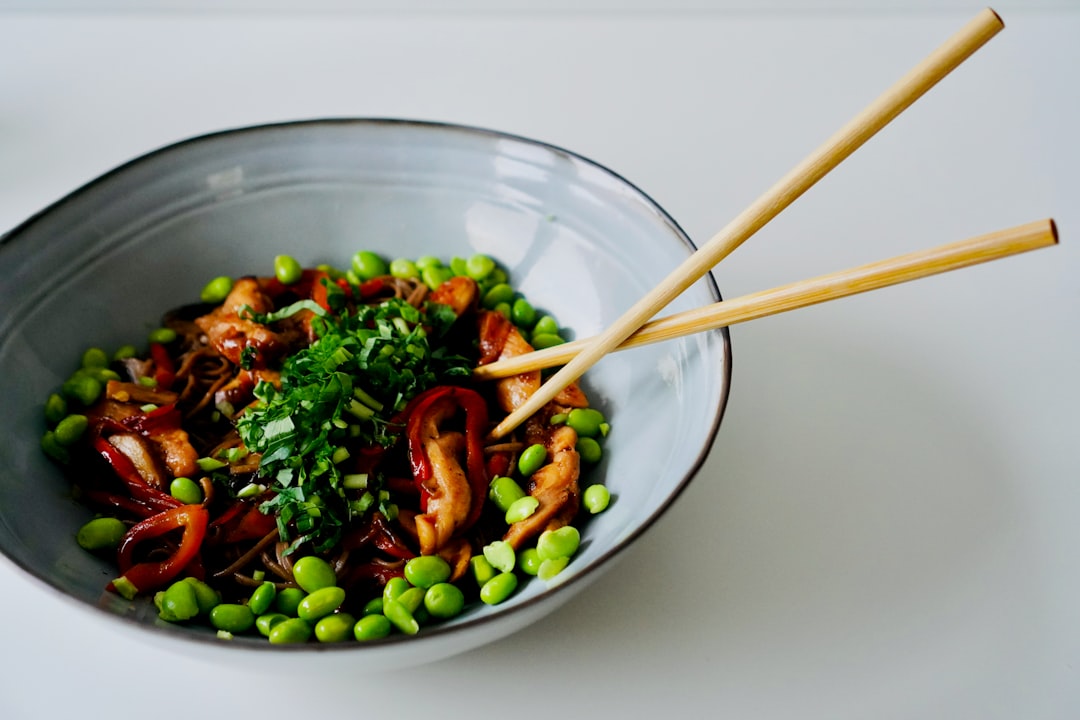 Fresh vegetable spiralized noodles in a bowl