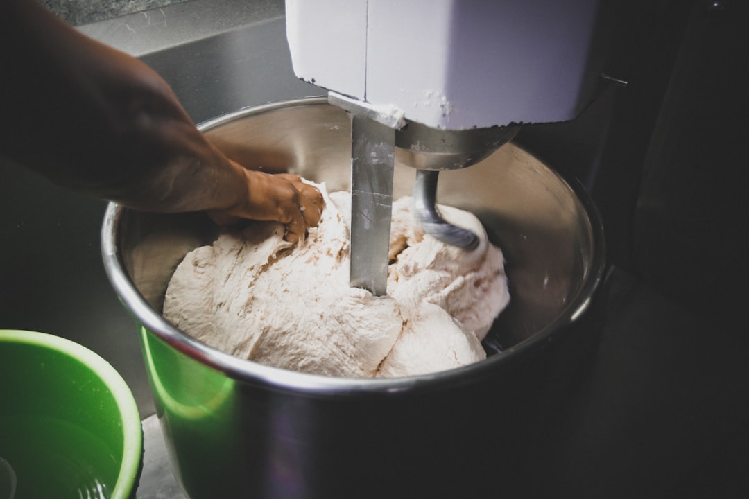 Stand mixer creaming butter and sugar