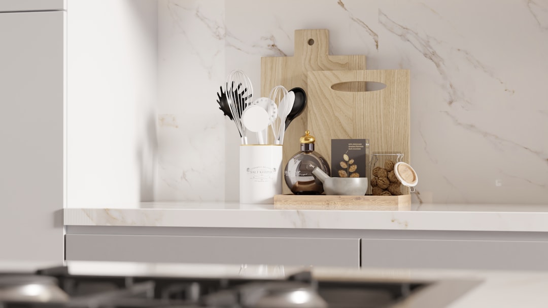 Minimalist kitchen countertop with simple tools