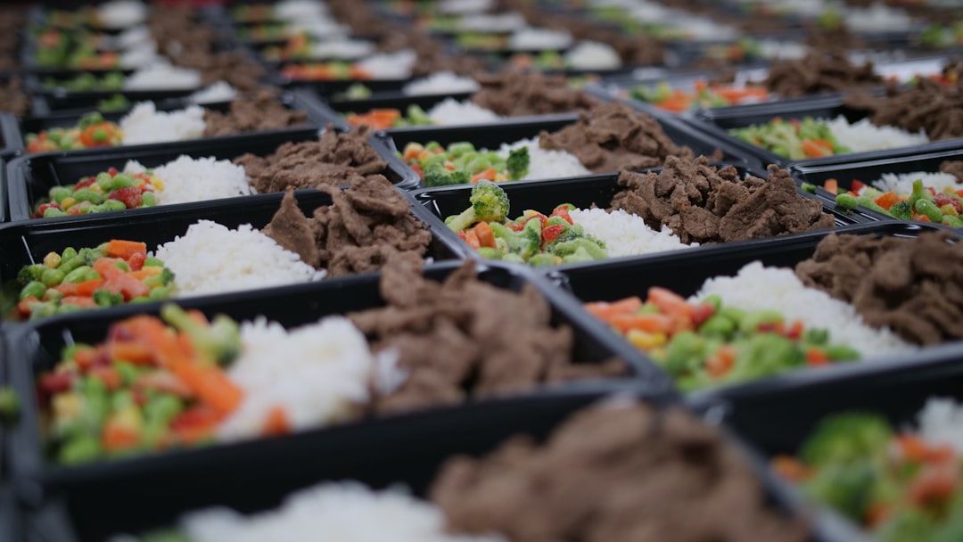 Organized freezer meal prep containers