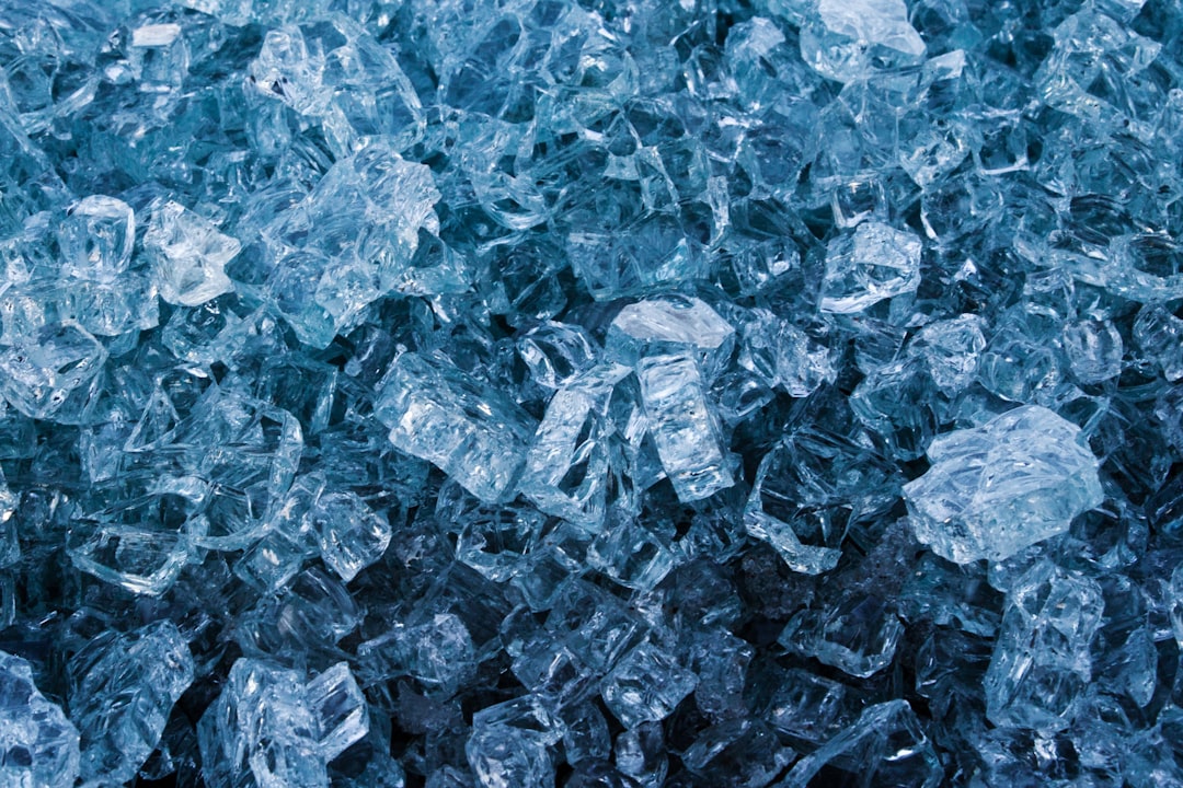 Nugget ice pellets close-up