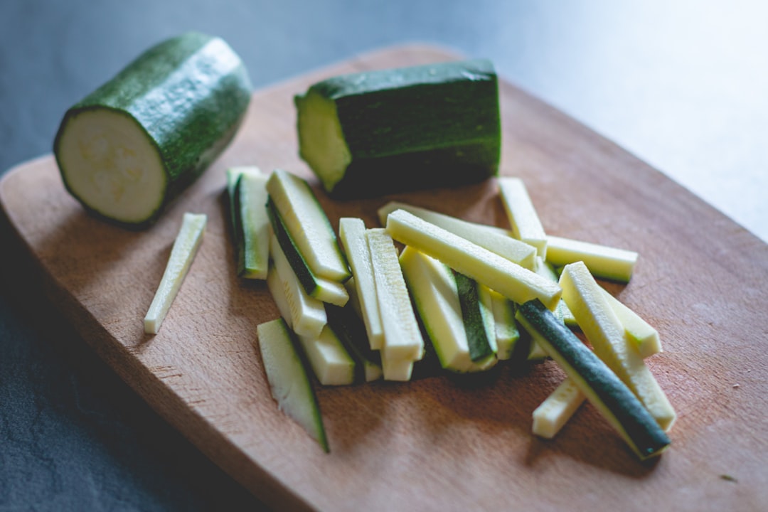 Fresh zucchini noodles ready for a cold summer meal