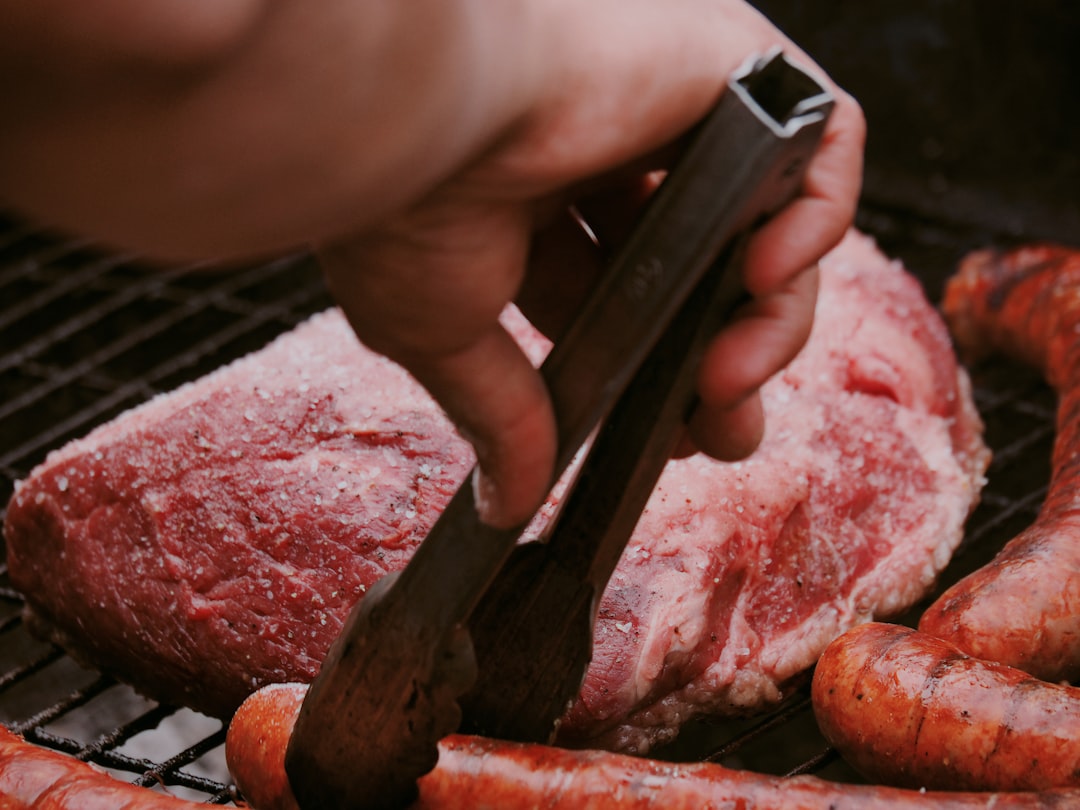 Using a meat thermometer while grilling