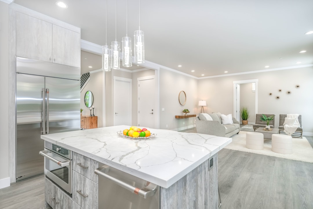Modern kitchen appliances on countertop