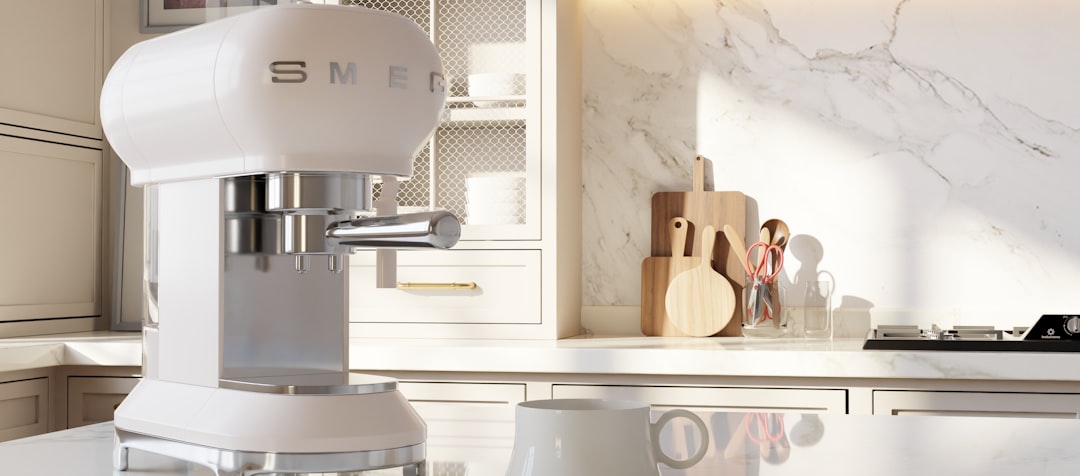 Espresso machine on a kitchen countertop