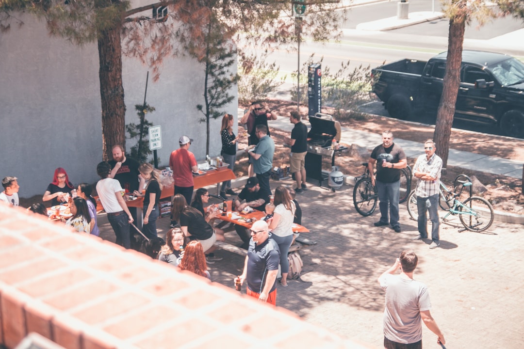 Summer party with outdoor drinks