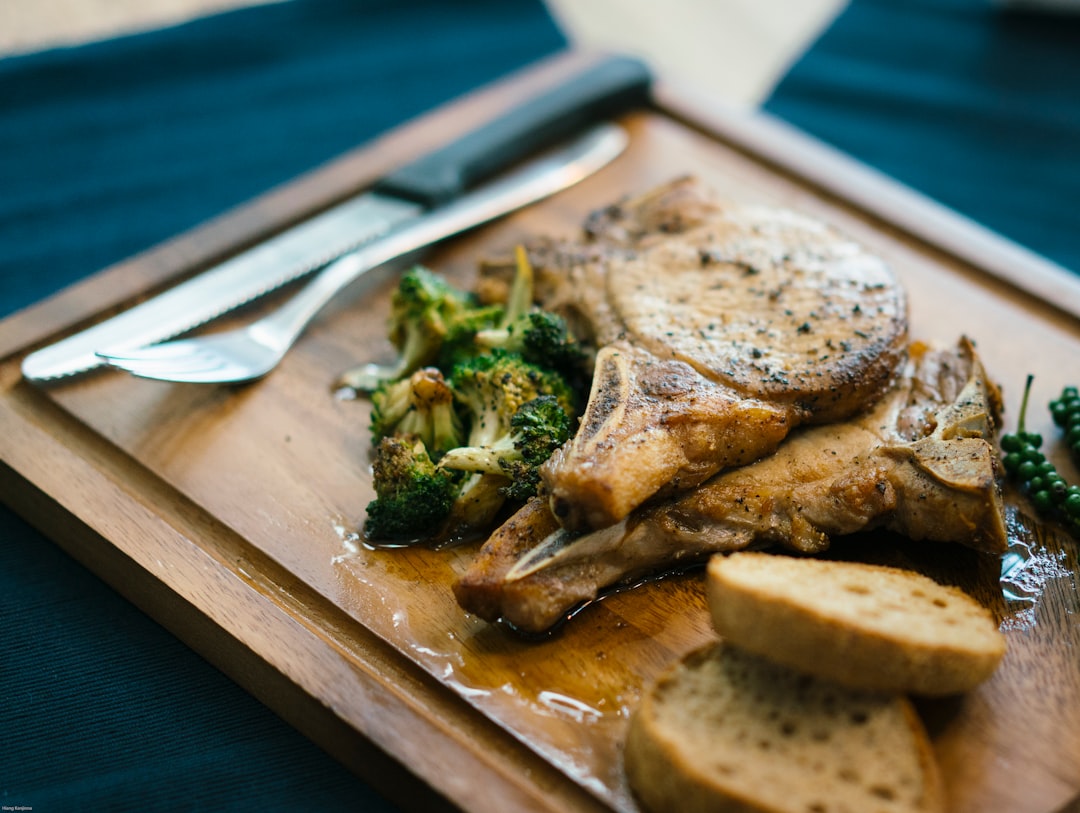 Perfectly seared pork chops