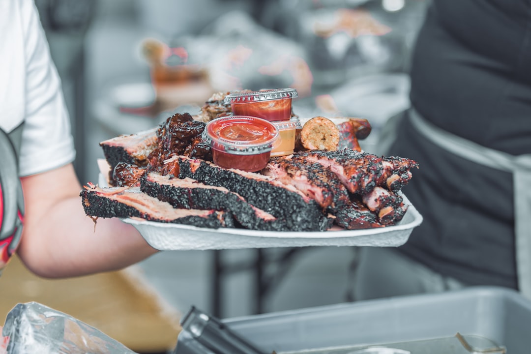 Smoked brisket resting after being cooked on a backyard barbecue grill