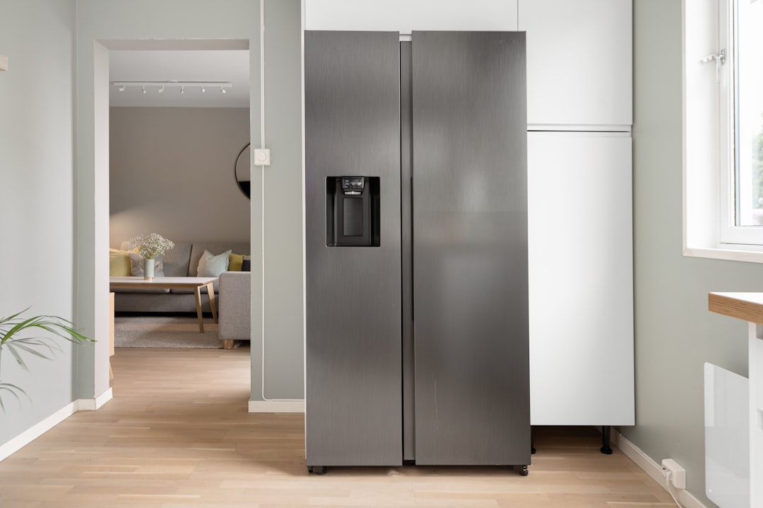 Modern smart refrigerator in kitchen