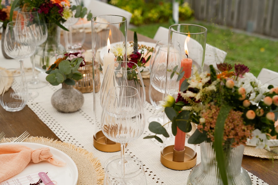 outdoor dinner party table