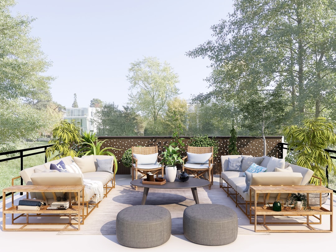 Outdoor patio seating area ready for summer entertaining
