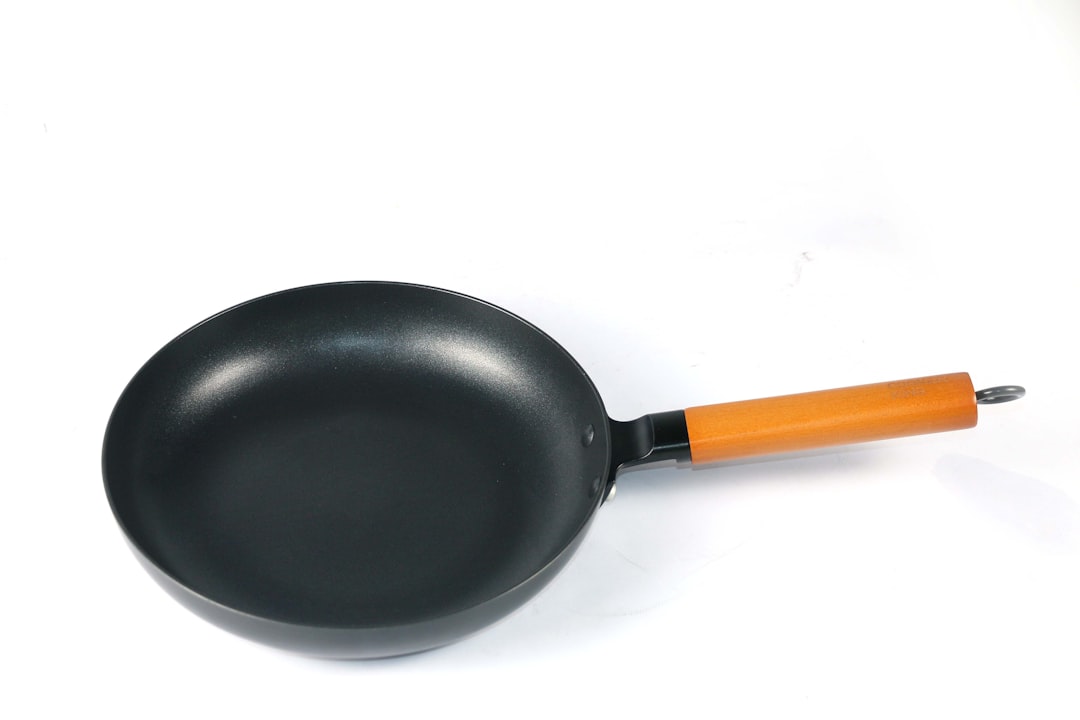 Black cast iron skillet on a stove