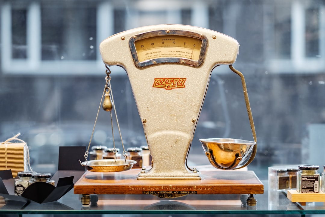 Precision measuring flour on a digital kitchen scale