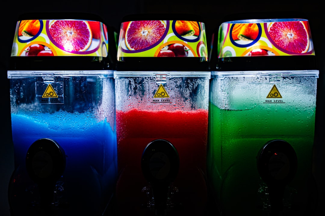 Frozen drink machine on kitchen counter