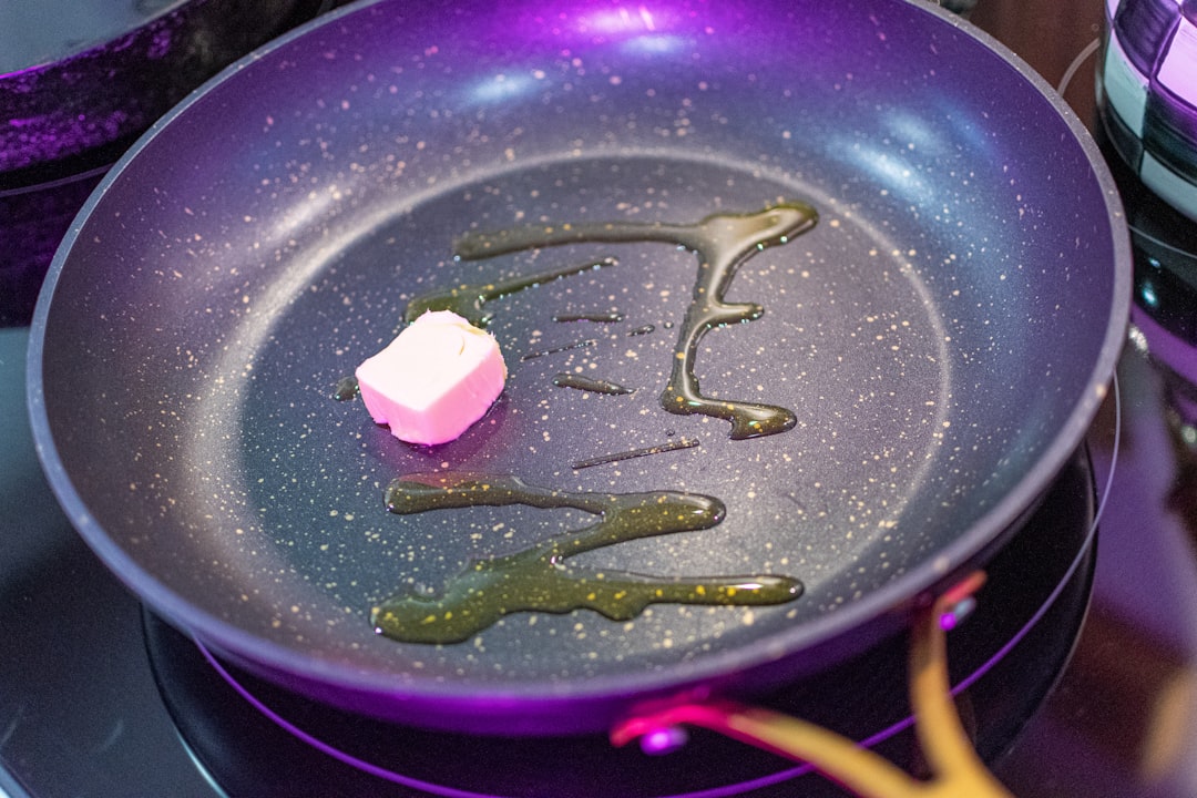 Fresh herbs and butter melting into a rich pan sauce