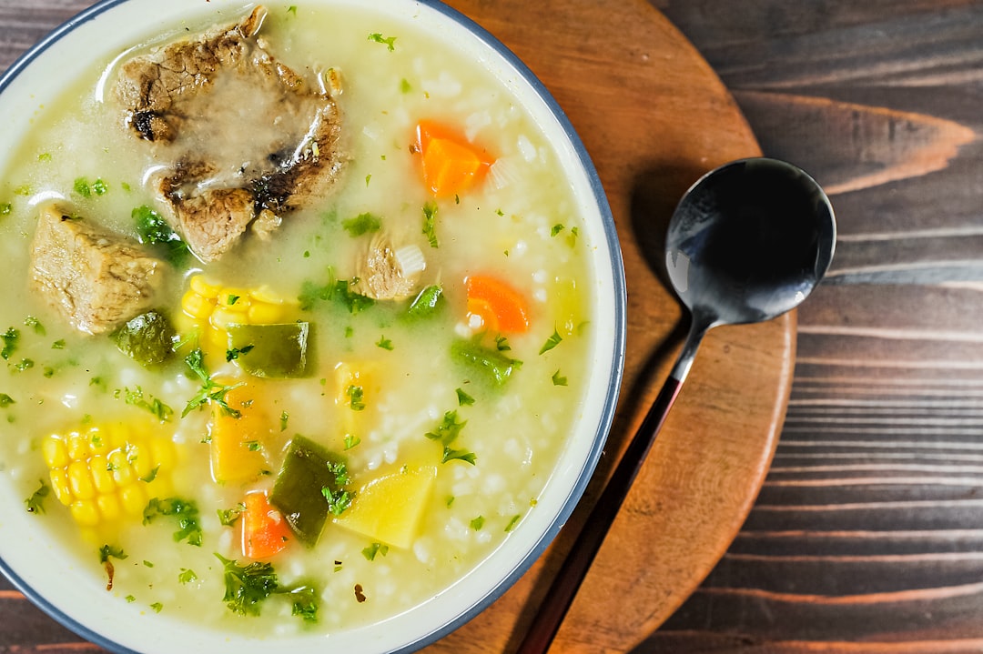 Chicken and vegetable soup in a slow cooker