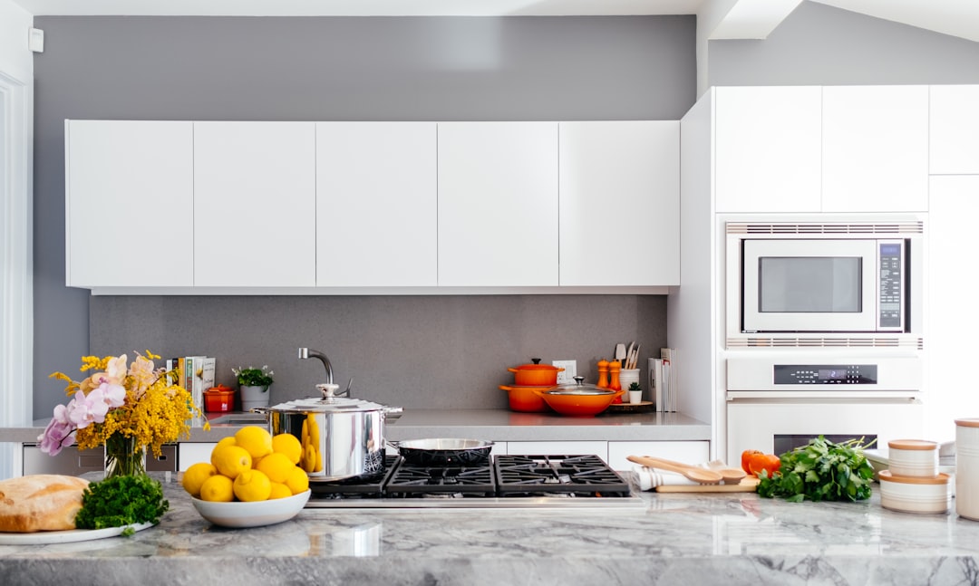 Kitchen countertop with appliances