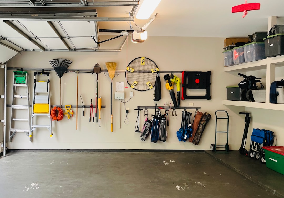 Sturdy metal wire shelving unit holding boxes and household goods