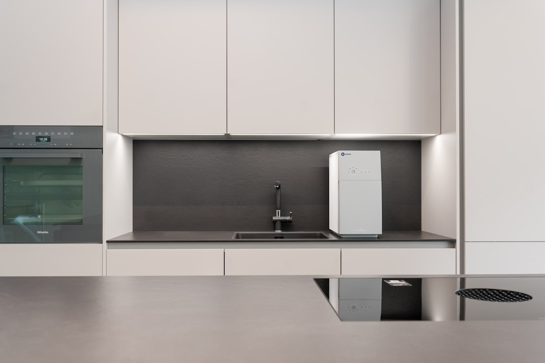 Small kitchen appliances arranged neatly on a countertop