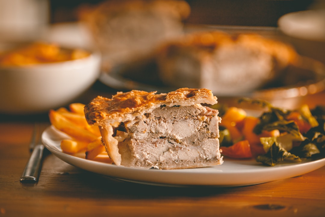 Sliced pie served on a plate