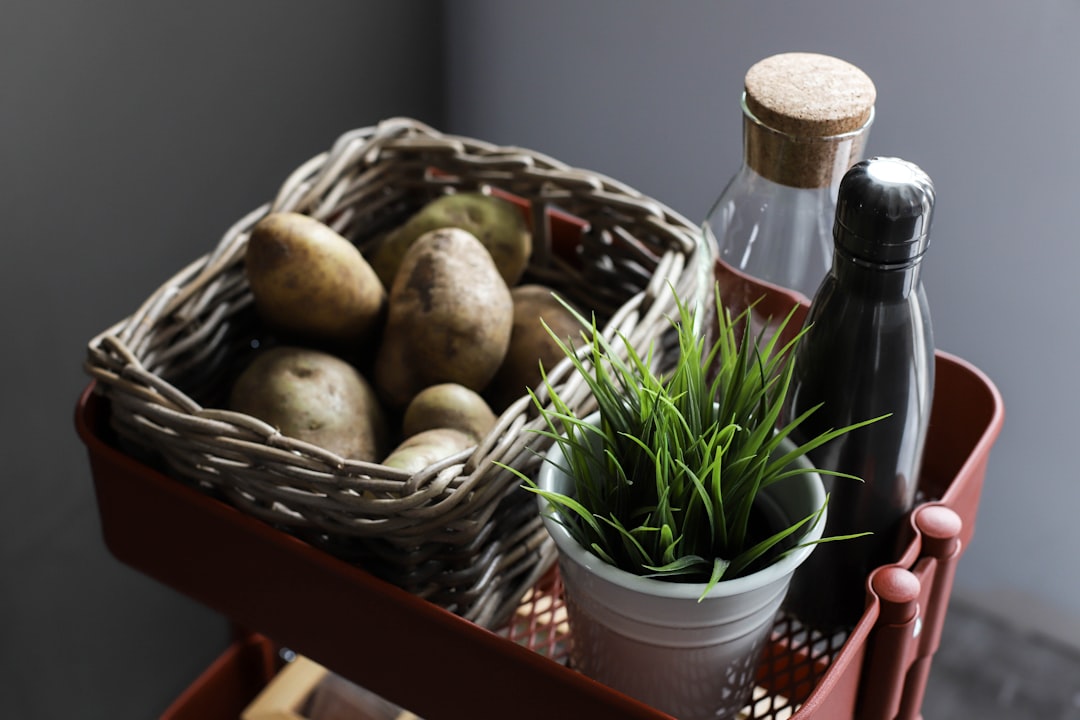 Foldable rolling kitchen storage cart folded compact