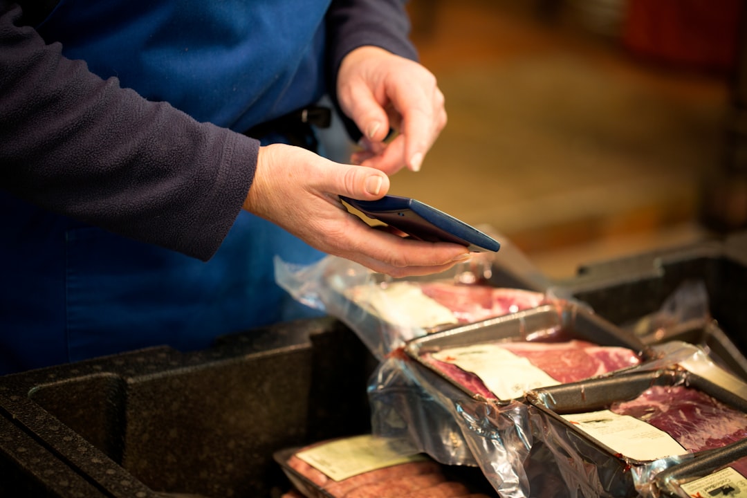 Vacuum sealer preserving food in sealed bags