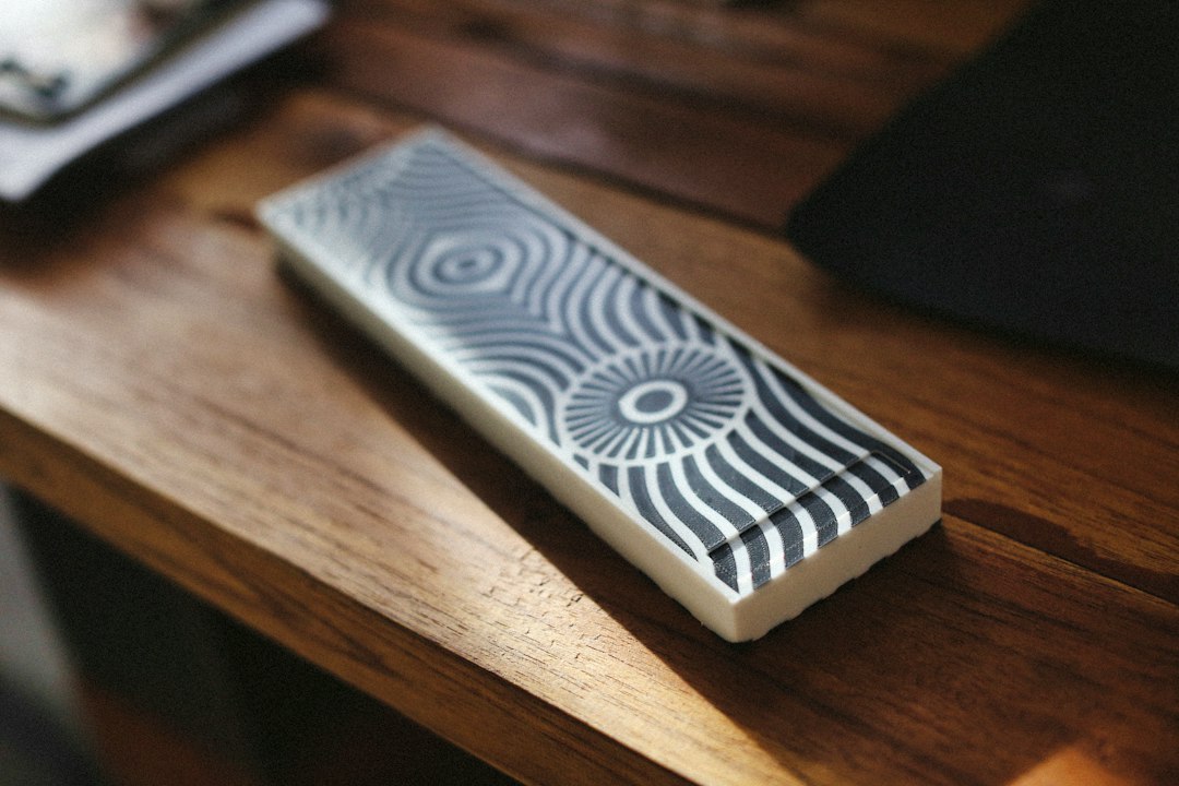 Whetstone soaking in water before sharpening