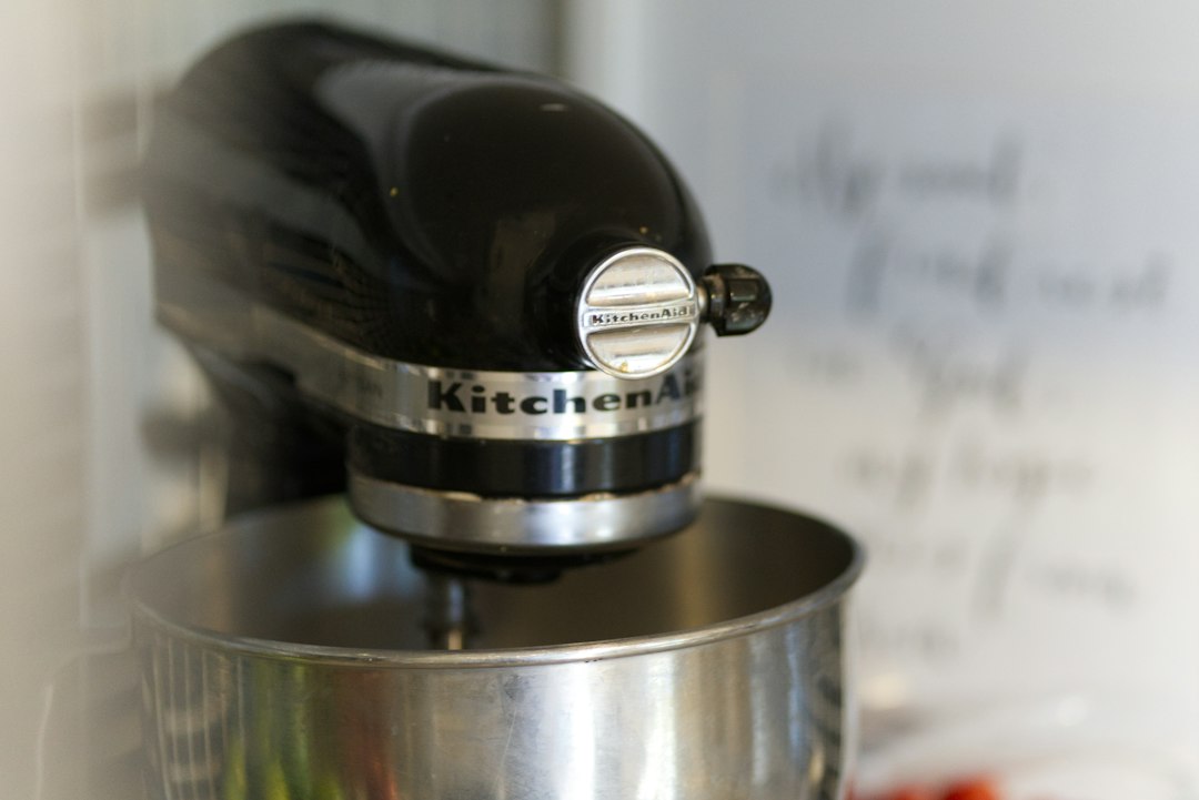Stand mixer on a kitchen counter