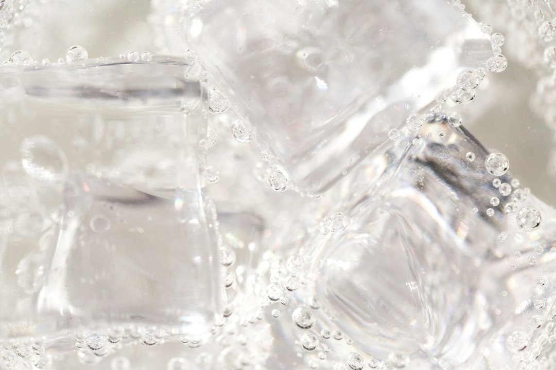 Glass of ice water used to calibrate a thermometer