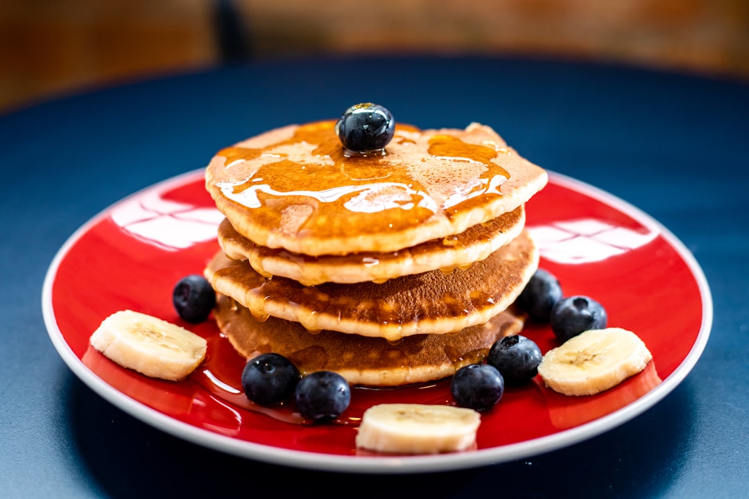 A stack of golden griddle cakes ready for breakfast