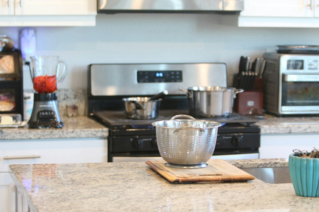 Slow cooker on a kitchen counter